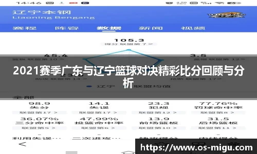 2021赛季广东与辽宁篮球对决精彩比分回顾与分析